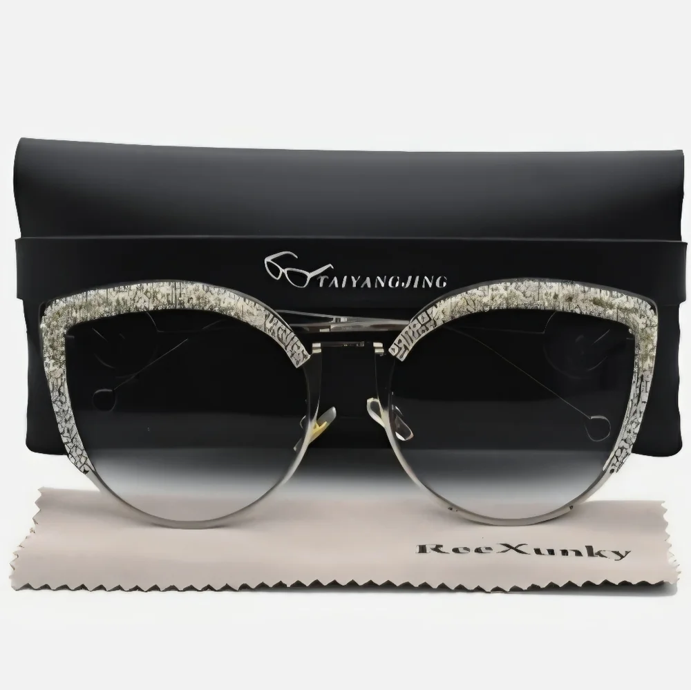 NEW FASHIONABLE GOLD SUN GLASSES RHINESTONES